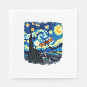 Artistic Dragonfly Shirt Starry Night Dragonfly Napkins