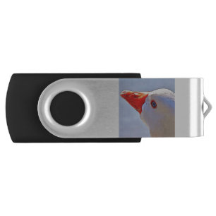 Artistic Duck Black Outline Art Tapestry Flash Drive