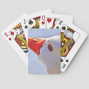 Artistic Duck Black Outline Art Tapestry Poker Cards