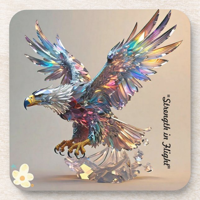 "Artistic Eagle Flight" Beverage Coaster (Front)