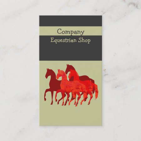 Artistic Easy   Custom  Watercolor Magic  Horses Business Card
