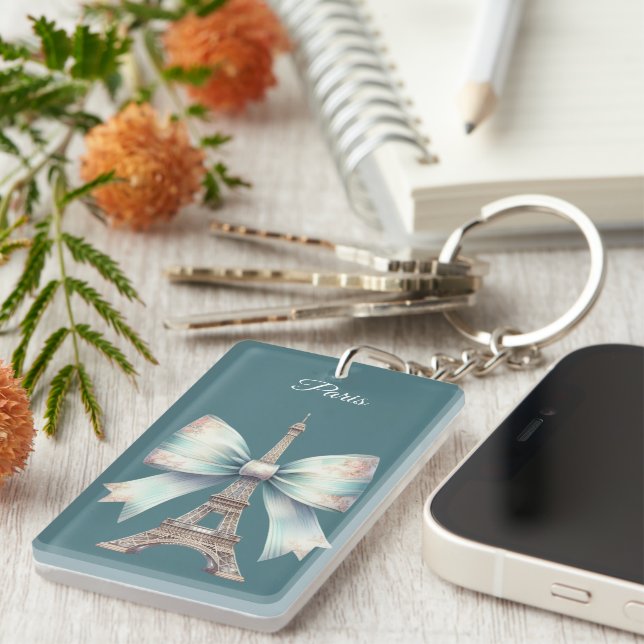 Artistic Eiffel Tower Keychain (Front Right)