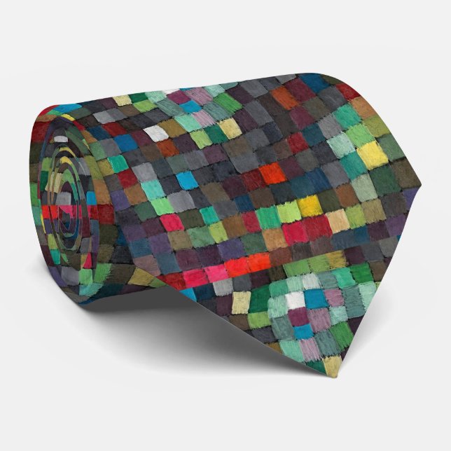 Artistic Elegance: May Picture by Paul Klee Neck Tie (Rolled)