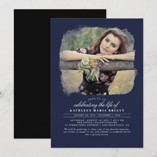 Artistic Elegant Celebration of Life Funeral Photo