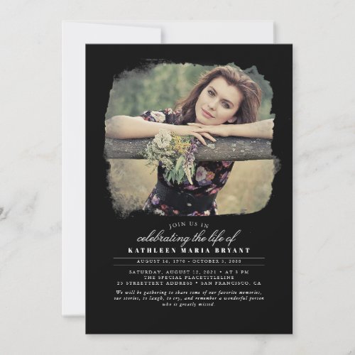 Artistic Elegant Celebration of Life Funeral Photo