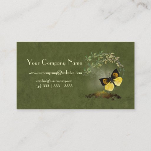 Customizable Artistic, Elegant- Painted Butterfly- Business Car Business Card Templates