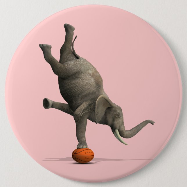Artistic Elephant Button (Front)