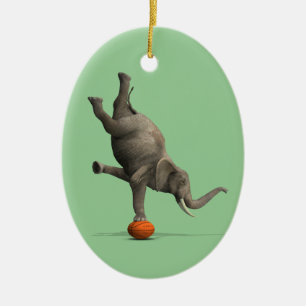 Artistic Elephant Ceramic Ornament