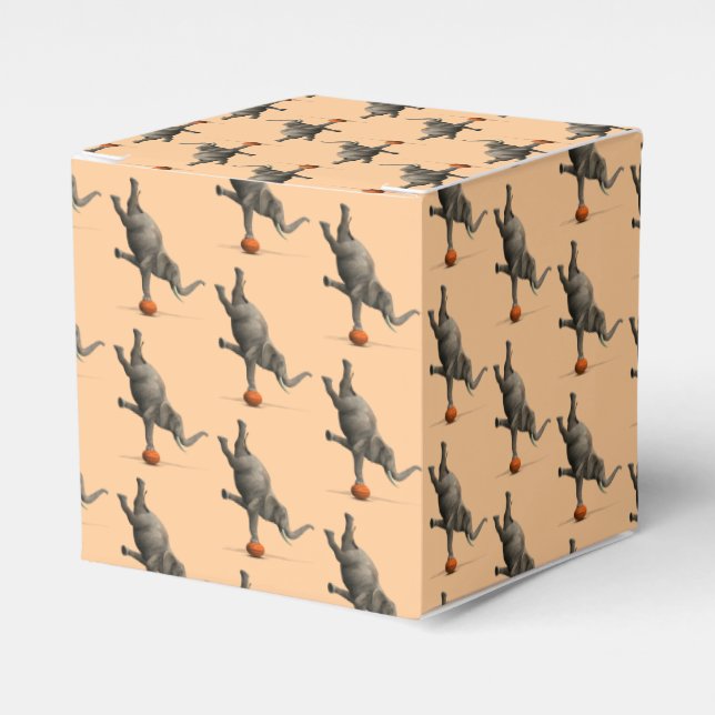 Artistic Elephant Favor Boxes (Front Side)