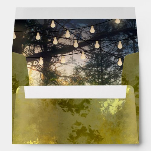 Artistic Enchanted Forest Wedding Envelope
