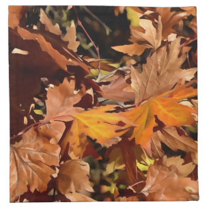 Artistic Fall Leaves In Autumn Sunshine Cloth Napkin