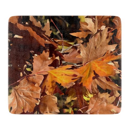 Artistic Fall Leaves In Autumn Sunshine Cutting Board