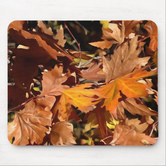 Artistic Fall Leaves In Autumn Sunshine Mouse Pad
