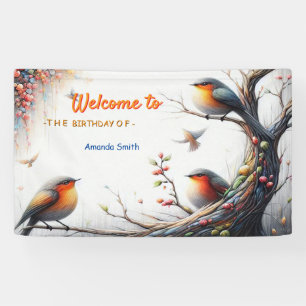 Artistic Fantasy, Bird Drawings in Colour Banner