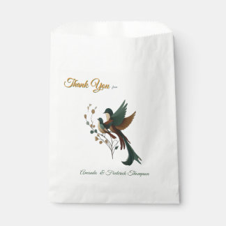 Artistic Fantasy, Bird Drawings in Colour Favor Bag