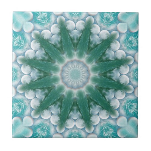 Artistic Fantasy Geometric Sea Star Bathroom Tile