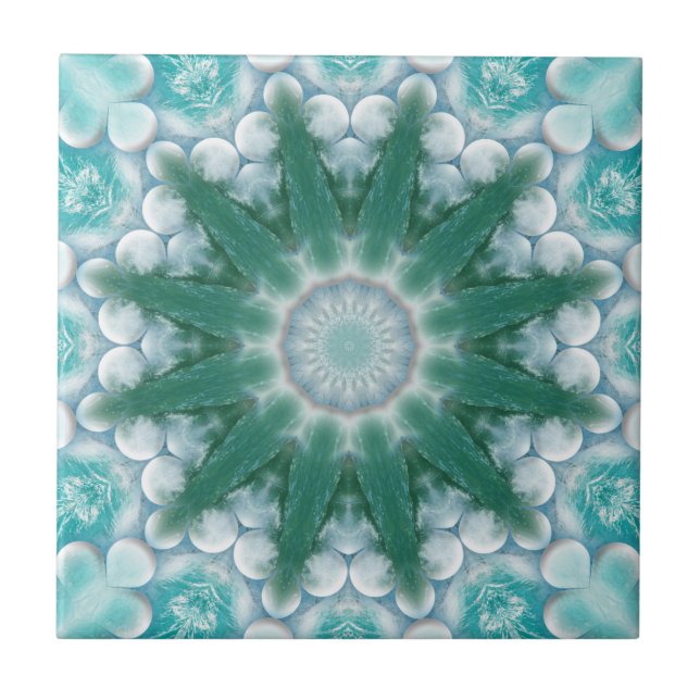 Artistic Fantasy Geometric Sea Star Bathroom Tile (Front)