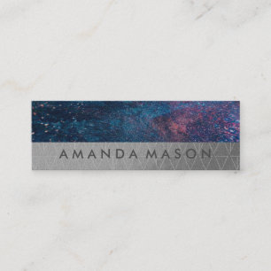 Artistic   Fashionable Lux Triangle Pattern Mini Business Card