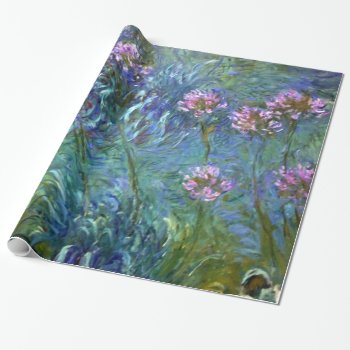 Artistic Fine Art Flowers By Monet Wrapping Paper by monetart at Zazzle