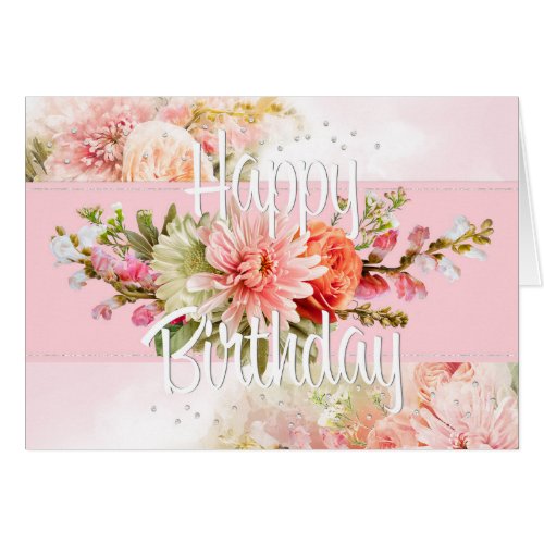 Artistic Floral Birthday Card