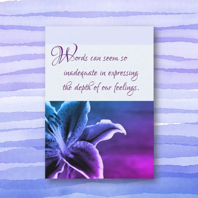 Artistic floral Condolences sympathy Greeting Card (Creator Uploaded)