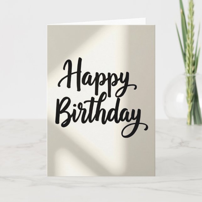 Artistic Flourish Birthday Card (Front)
