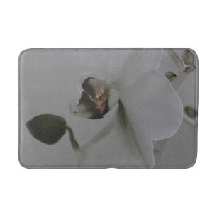 Artistic Flower in Grey Tones Bath Mat