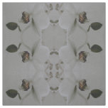 Artistic Flower in Grey Tones Pattern Fabric