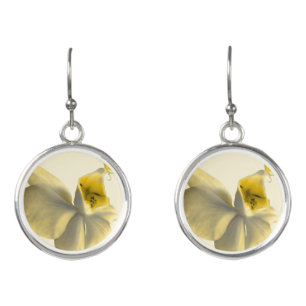 Artistic Flower in Yellow Tones Earrings