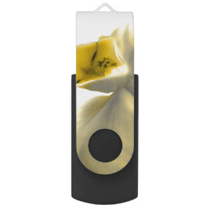Artistic Flower in Yellow Tones USB Flash Drive