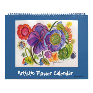 Artistic Flowers Calendar