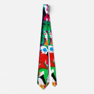 Artistic flowers neck tie