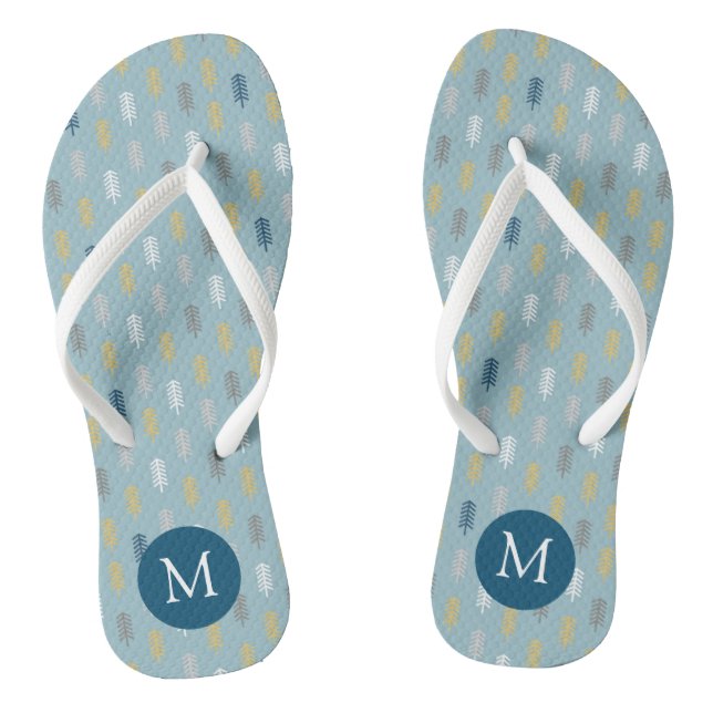 Artistic Forest ⎥Monogram Flip Flops (Footbed)