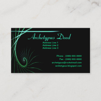 Artistic Fractal Stroke Business Card