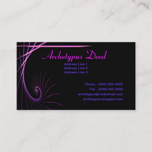 Artistic Fractal Stroke Business Cards