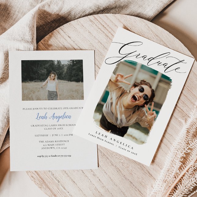 Artistic Framed Photo Graduation Invitation (Creator Uploaded)