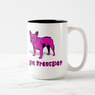 Artistic French Bulldog Dog Breed Design Two-Tone Coffee Mug