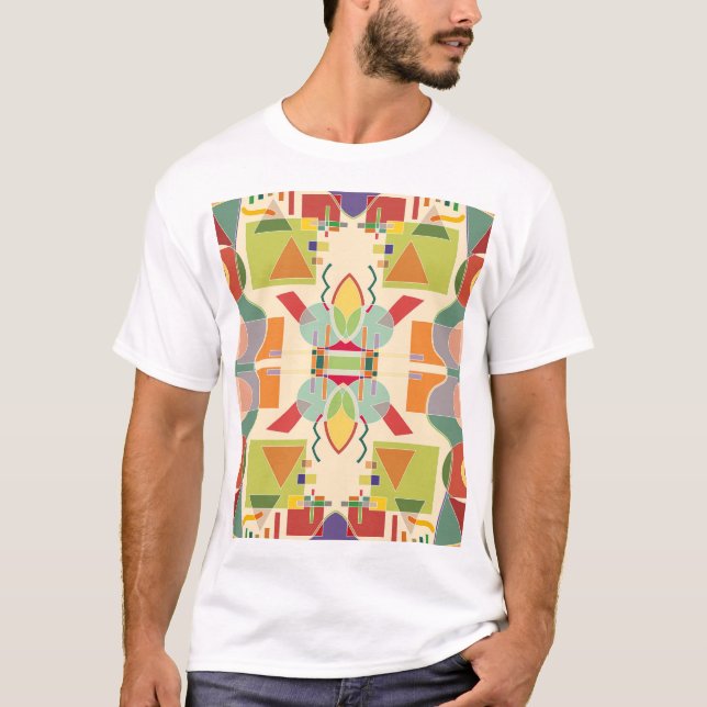Artistic Geometric: Colorful Seamless Pattern T-Shirt (Front)