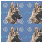 Artistic German Shepherd Portrait Fabric
