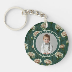 Artistic Gifts For Wife Photo Carnation Keychain