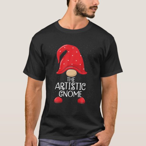 Artistic Gnome Matching Family Group Christmas Par T_Shirt
