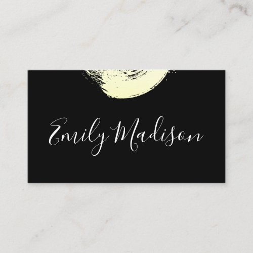 Artistic Gold Brushed Black  White Business Card