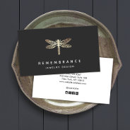 Artistic Gold Dragonfly Logo Jewelry Designer Business Card at Zazzle
