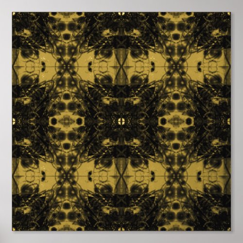  Artistic Golden Geometric Pattern Poster Print