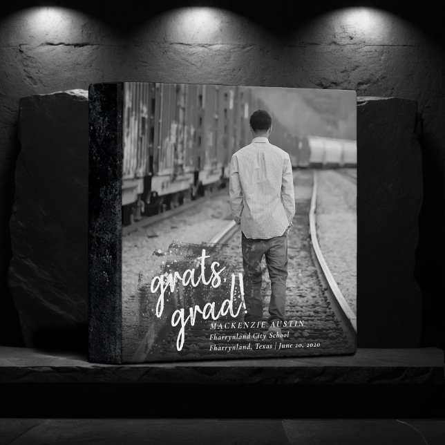 Artistic Grad | Black and White Photo Scrapbook 3 Ring Binder (Creator Uploaded)