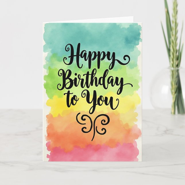 Artistic Gradient Birthday Card (Front)