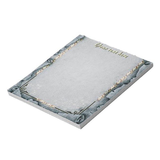 Artistic Gray Notepad (Rotated)