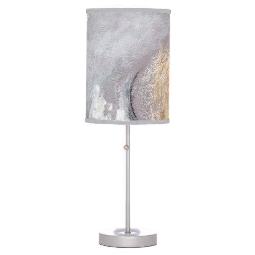 Artistic Gray Pink White Orange Abstract Lamp