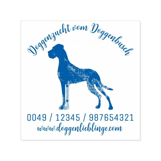 Artistic Great Dane Kennel Stamps (Design)