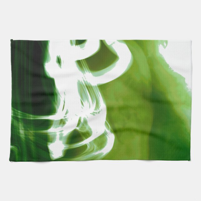 "Artistic Green" Kitchen Towel (Horizontal)